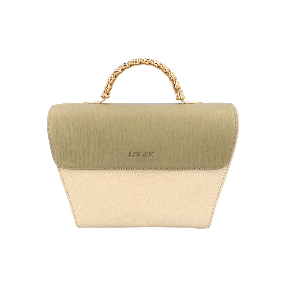 LOEWE ロエベ ベラスケス ハンドバッグ レザー グリーン レディース