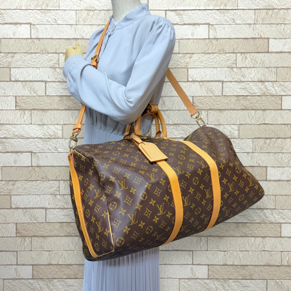 LOUIS VUITTON ルイヴィトン キーポル・バンドリエール50 モノグラム ハンドバッグ モノグラムキャンバス ブラウン レディース –  【公式】リサイクルキング オンラインショップ