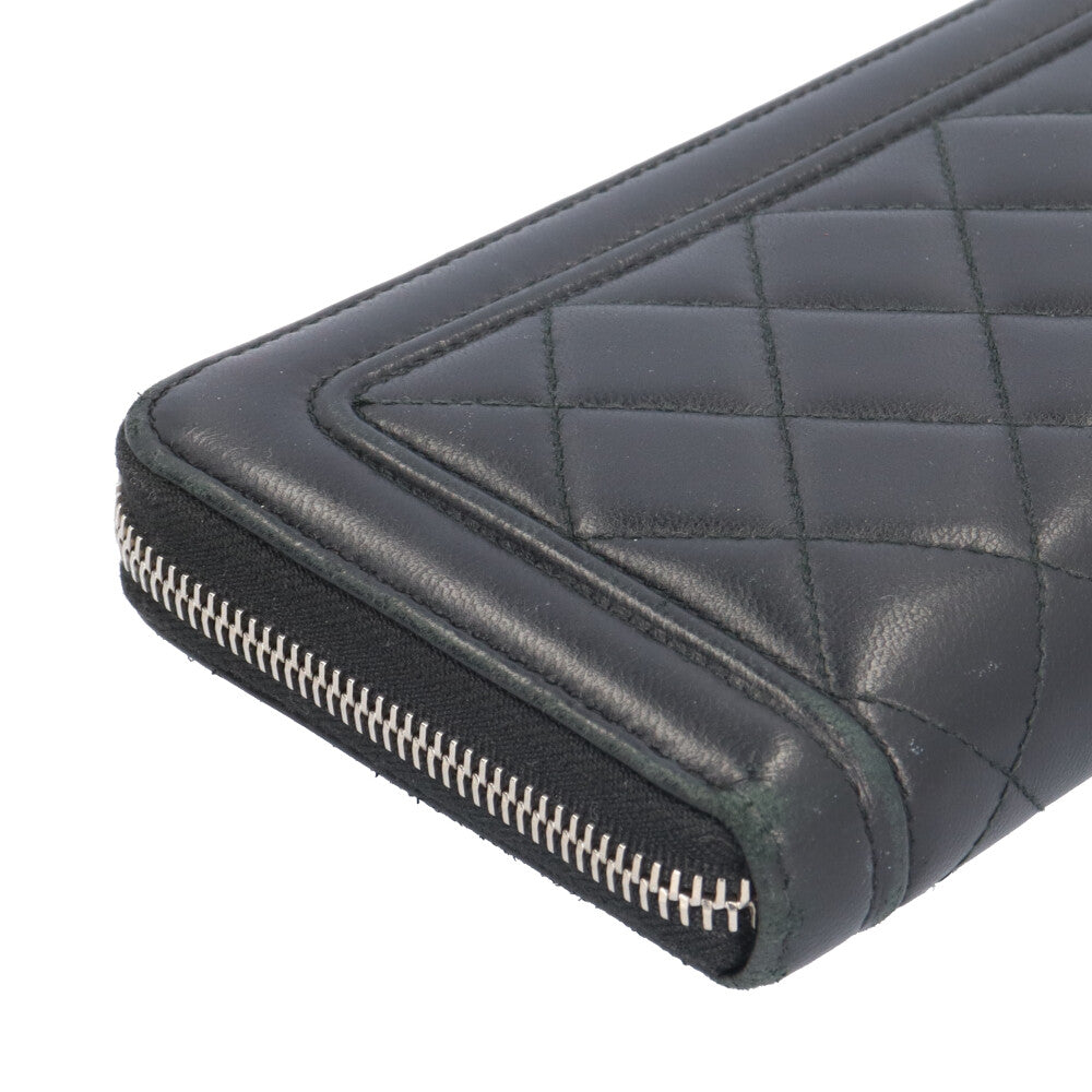 CHANEL シャネル マトラッセ 長財布 ラムスキン レディース 中古