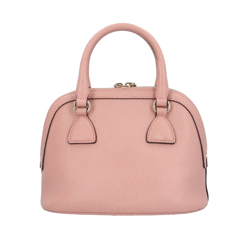 GUCCI グッチ インターロッキング ショルダーバッグ レザー ピンク
