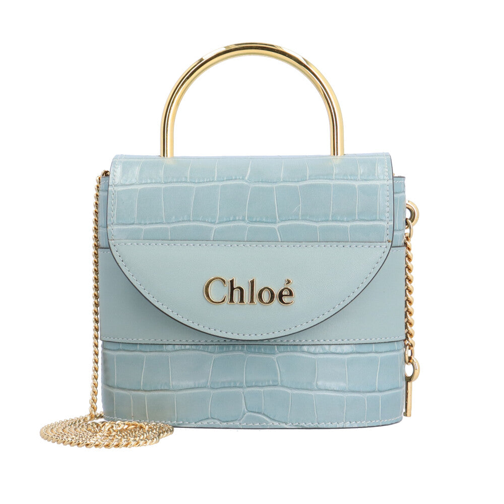 Chloe クロエ スモールアビーロックチェーンバッグ ショルダーバッグ レザー ブルー レディース 中古 【ショッピングローン36回無金利 –  【公式】リサイクルキング オンラインショップ