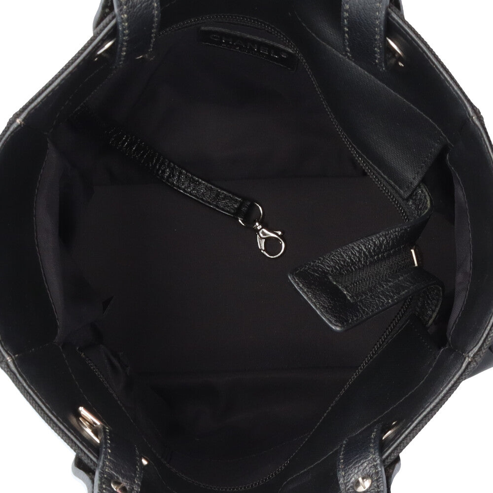 CHANEL シャネル パリビアリッツトートPM ハンドバッグ PVC ブラック