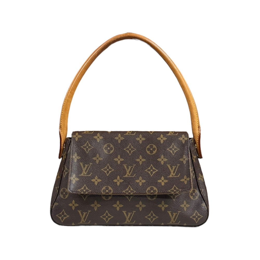 LOUIS VUITTON ルイヴィトン ミニ ルーピング モノグラム ハンドバッグ モノグラムキャンバス ブラウン レディース 中古 –  【公式】リサイクルキング オンラインショップ