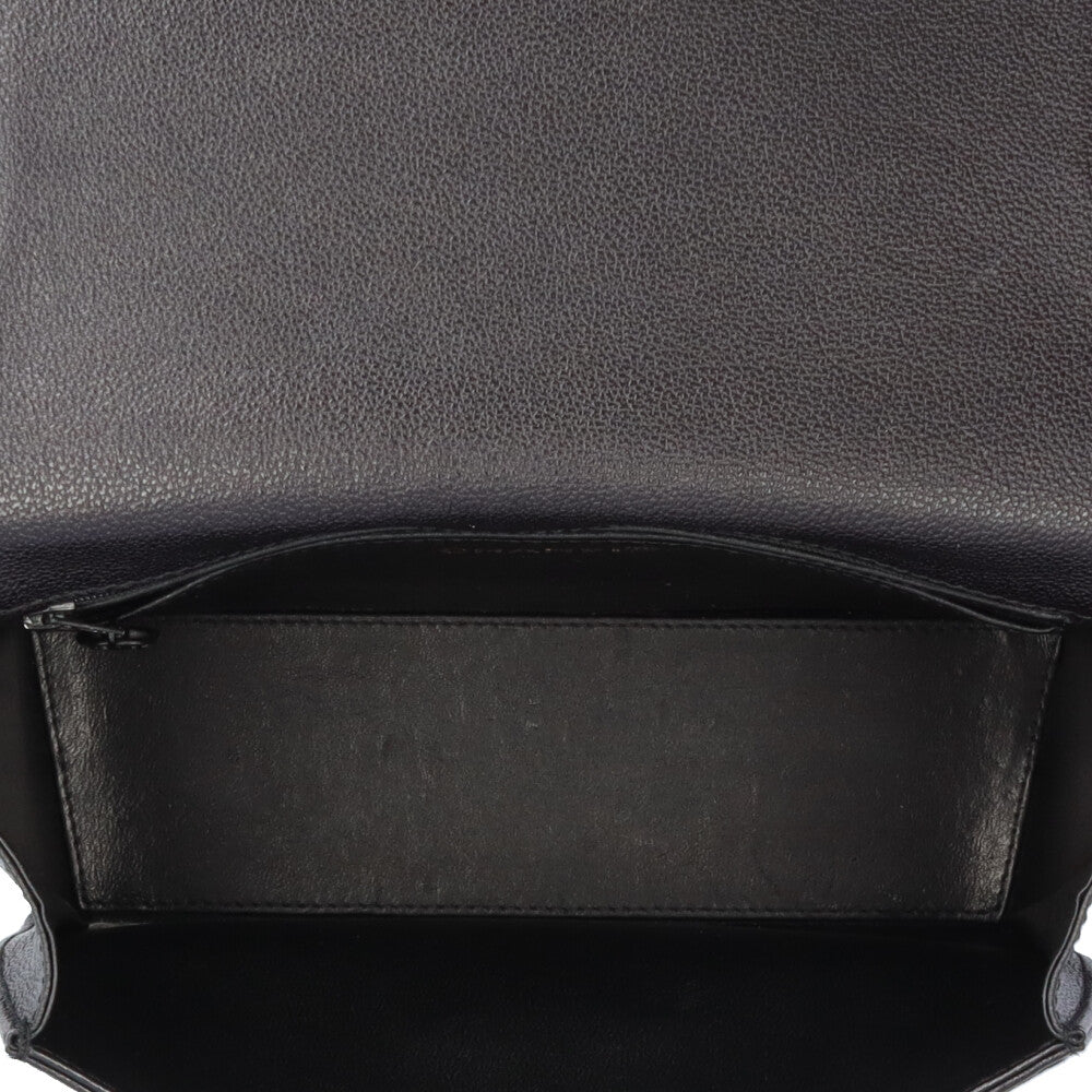 CHANEL シャネル ショルダーバッグ レザー ブラック レディース 中古
