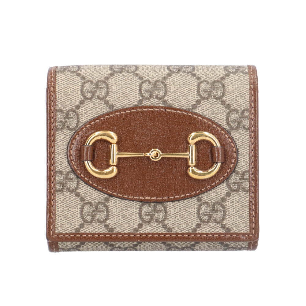 美品✨ GUCCI グッチ 折り財布 ホースビット GGスプリーム 1995 GUCCI グッチ ホースビット1995 二つ折り財布 GGスプリームキャンバス