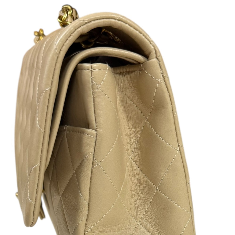 CHANEL シャネル マトラッセ ショルダーバッグ ラムスキン ベージュ