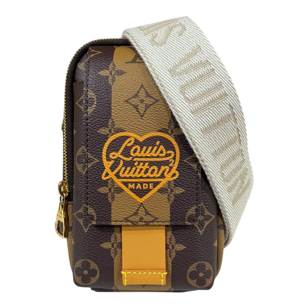 LOUIS VUITTON ルイヴィトン ダブルフォンポーチ モノグラムストライプ