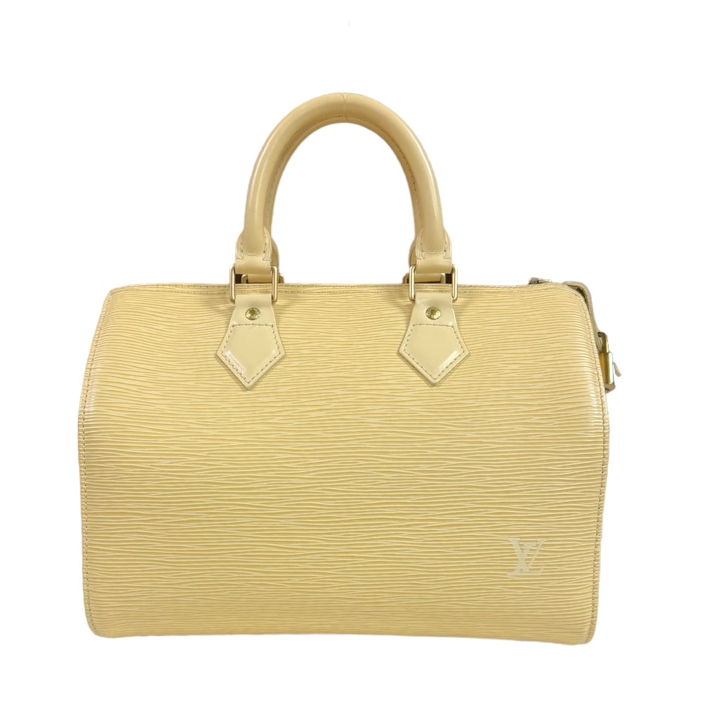 鍵付 ルイヴィトン エピ スピーディ25 イエローハンドバッグ LOUIS VUITTON ルイヴィトン スピーディ25 エピ ハンドバッグ