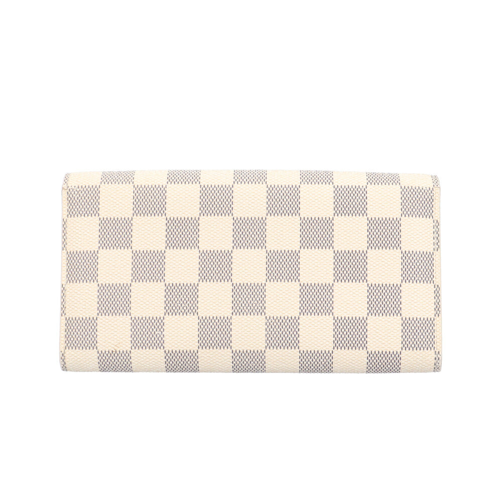 ルイヴィトン ダミエアズール ポルトフォイユサラ 長財布 白 LOUIS VUITTON ポルトフォイユ・サラ・ダミエ・アズール 長財布 白