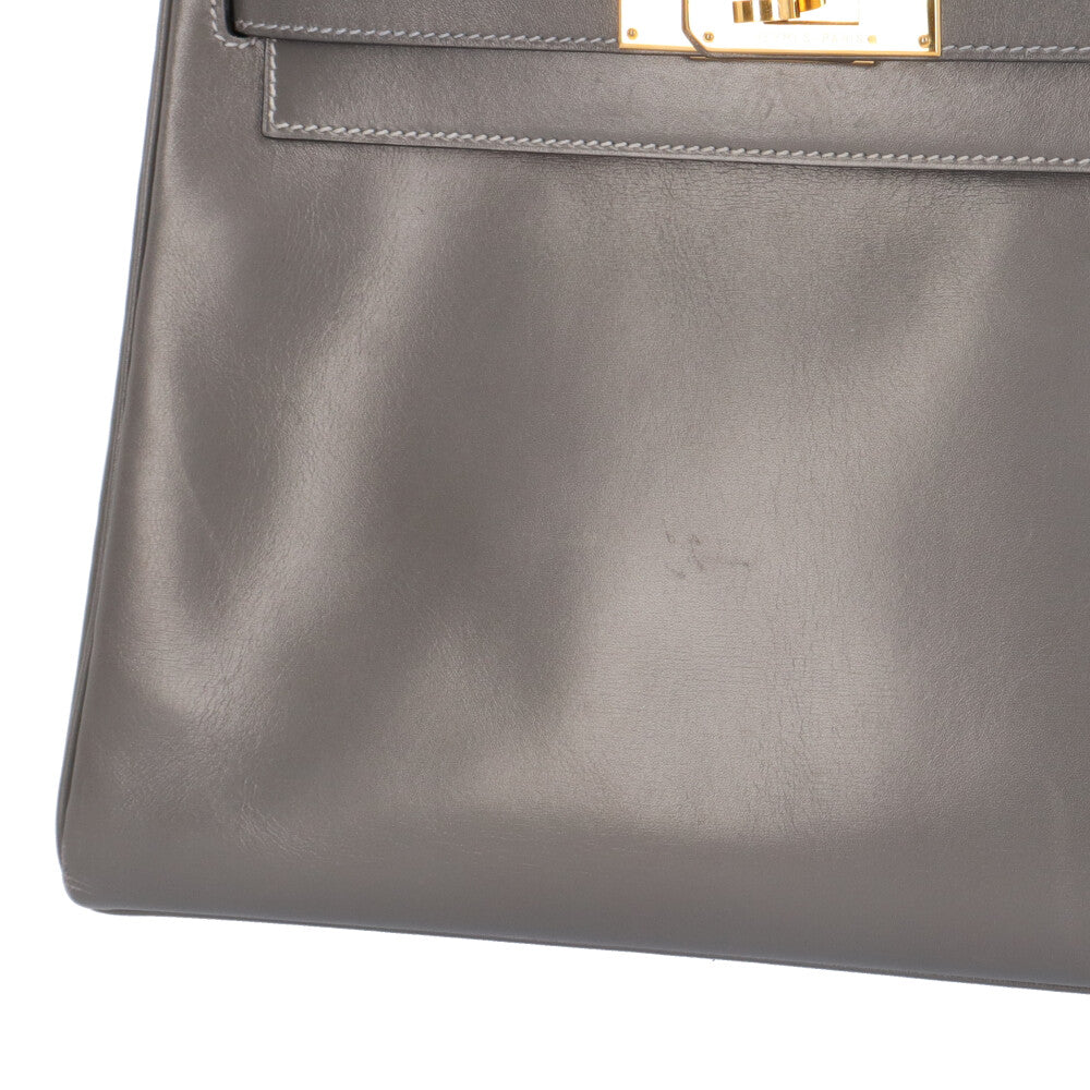 エルメス レザーハンドバッグ カーフ 内縫い ケリー28 レディース HERMES エルメス HERMES ケリー28 内縫い ボックスカーフ (レザー