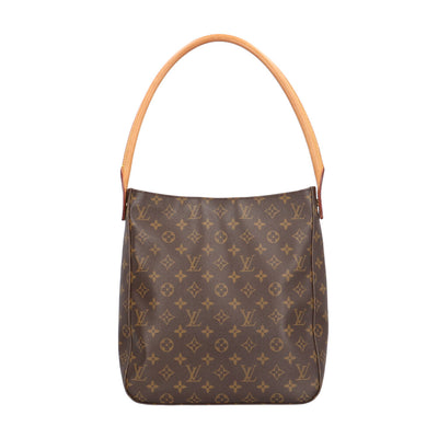 LOUIS VUITTON ルイ・ヴィトン ショルダーバッグ バッグ ルーピングGM ブラウン モノグラムキャンバス ヌメ革 レディース LOUIS VUITTON ルイヴィトン ルーピングGM モノグラム ショルダー