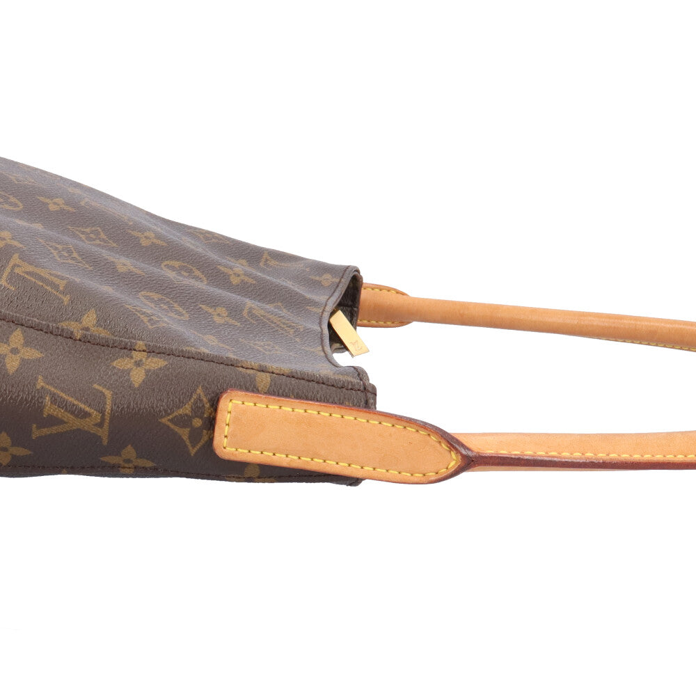 LOUIS VUITTON ルイ・ヴィトン ショルダーバッグ バッグ ルーピングGM ブラウン モノグラムキャンバス ヌメ革 レディース LOUIS VUITTON ルイヴィトン ルーピングGM モノグラム ショルダー