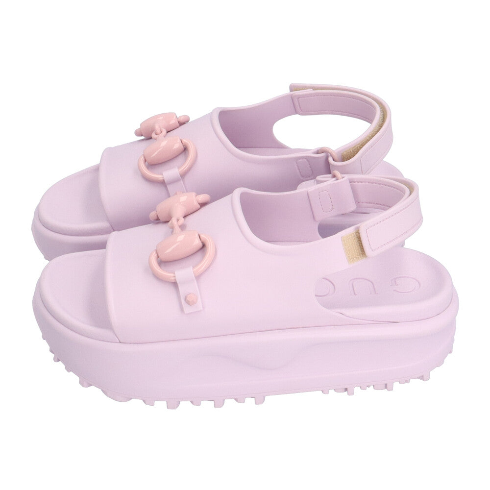 GUCCI グッチ フラットフォーム ホースビット サンダル ラバー GUCCI グッチ フラットフォーム ホースビット サンダル ラバー