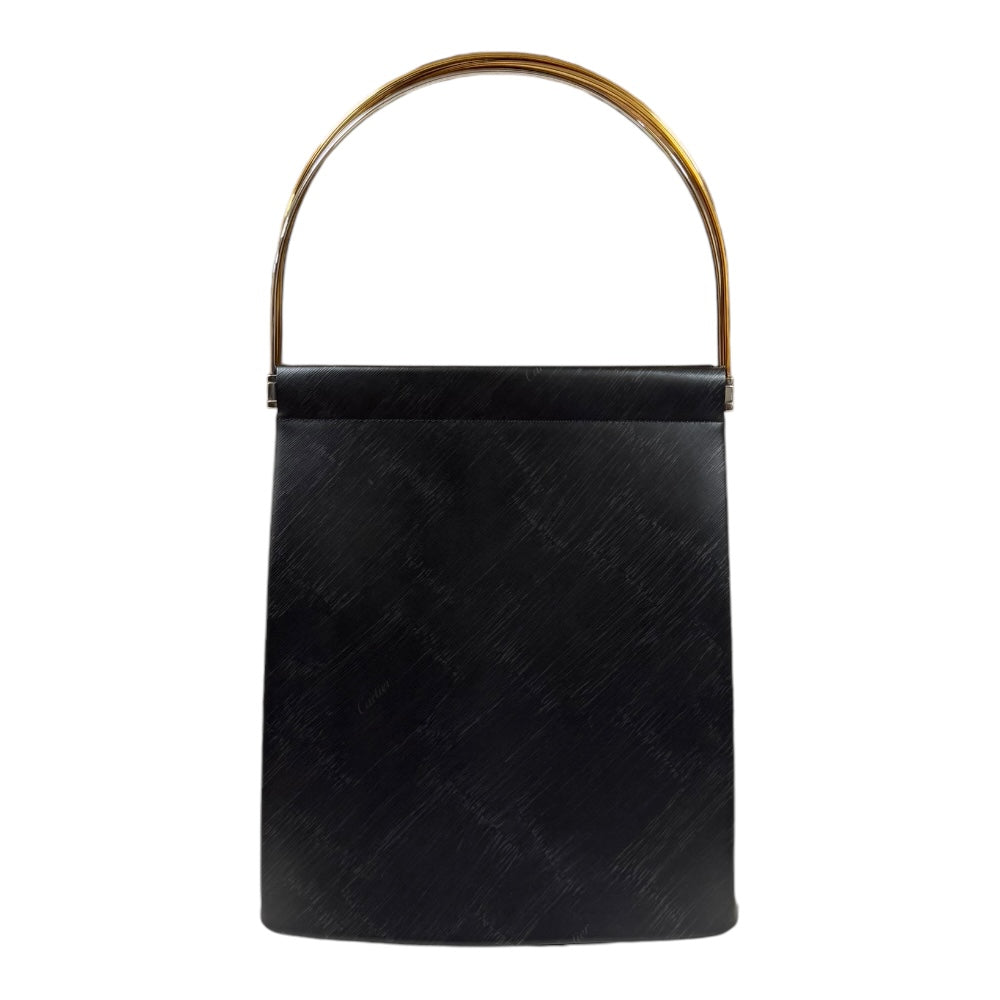 Cartier Cartier Trinity Handbag Leather Black Ladies Used – 【公式