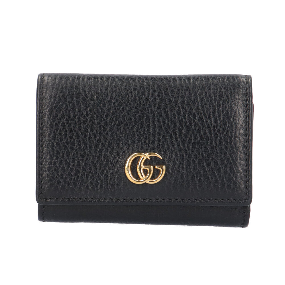 GUCCI グッチ プチマーモントGG 三つ折り財布 レザー レディース 中古