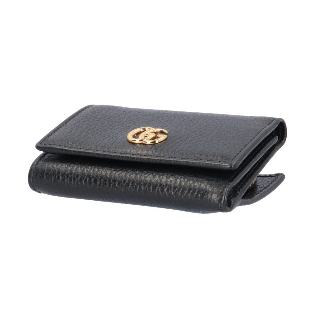よん様　付属品なし　GUCCI GGモーメント　三つ折り財布 GUCCI グッチ プチマーモントGG 三つ折り財布 レザー レディース 中古