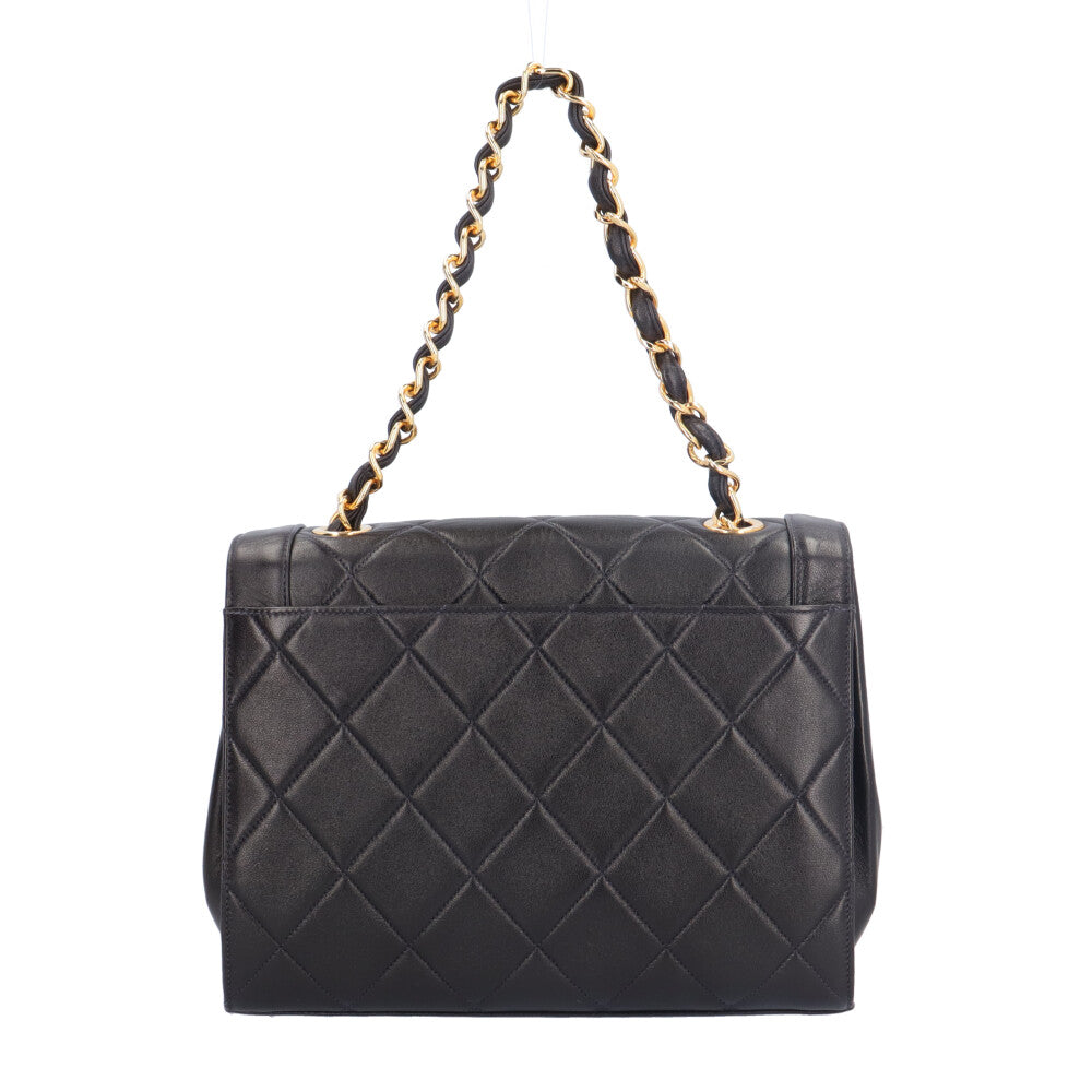 CHANEL シャネル マトラッセ ショルダーバッグ レザー ブラック