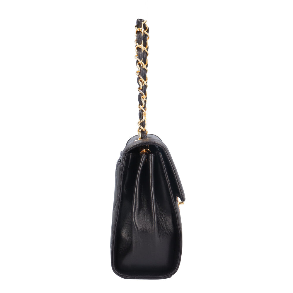 CHANEL シャネル マトラッセ ショルダーバッグ レザー ブラック