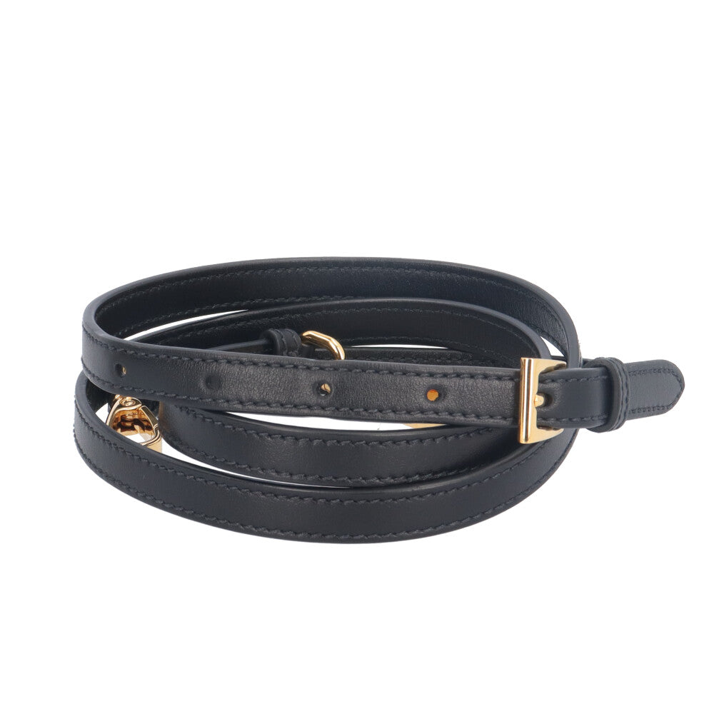 PRADA プラダ パニエ サフィアーノ ショルダーバッグ レザー ブラック