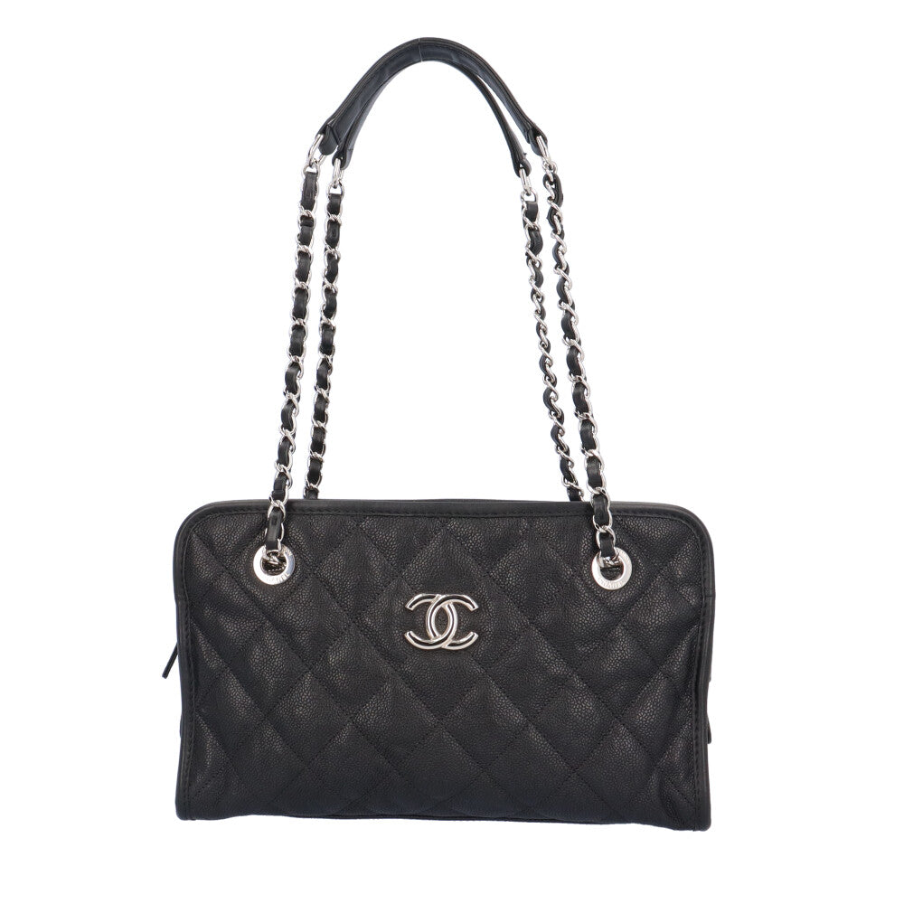 CHANEL シャネル フレンチ・リビエラ マトラッセ ショルダーバッグ キャビアスキン ブラック レディース 中古 – 【公式】リサイクルキング  オンラインショップ