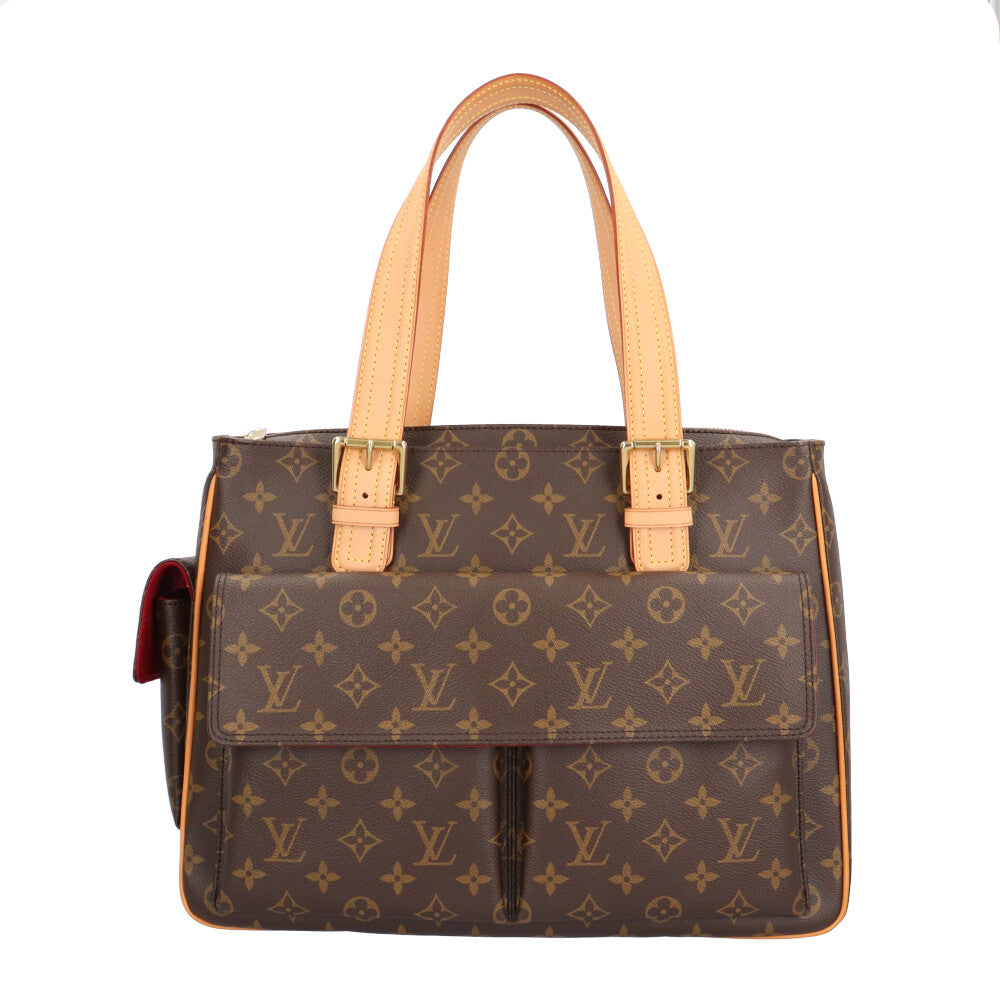 LOUIS VUITTON Louis Vuitton Multipuri Site Monogram Handbag Monogram Canvas Brown Ladies Used