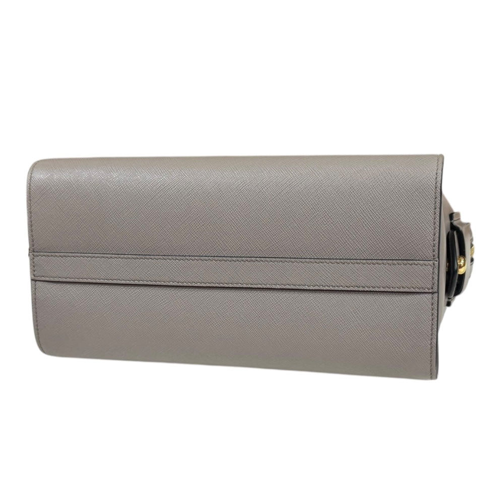 PRADA プラダ サフィアーノ ショルダーバッグ レザー グレー