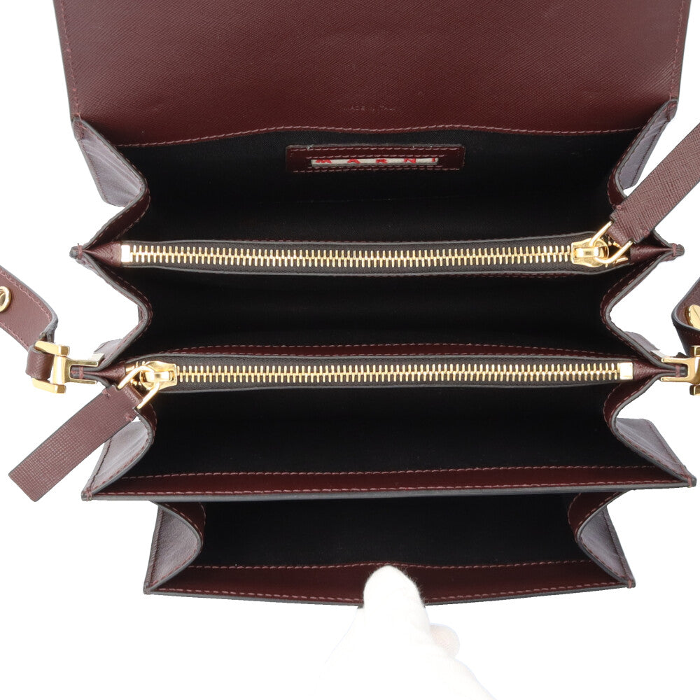 MARNI マルニ トランクバッグ ショルダーバッグ カーフ ブラウン 
