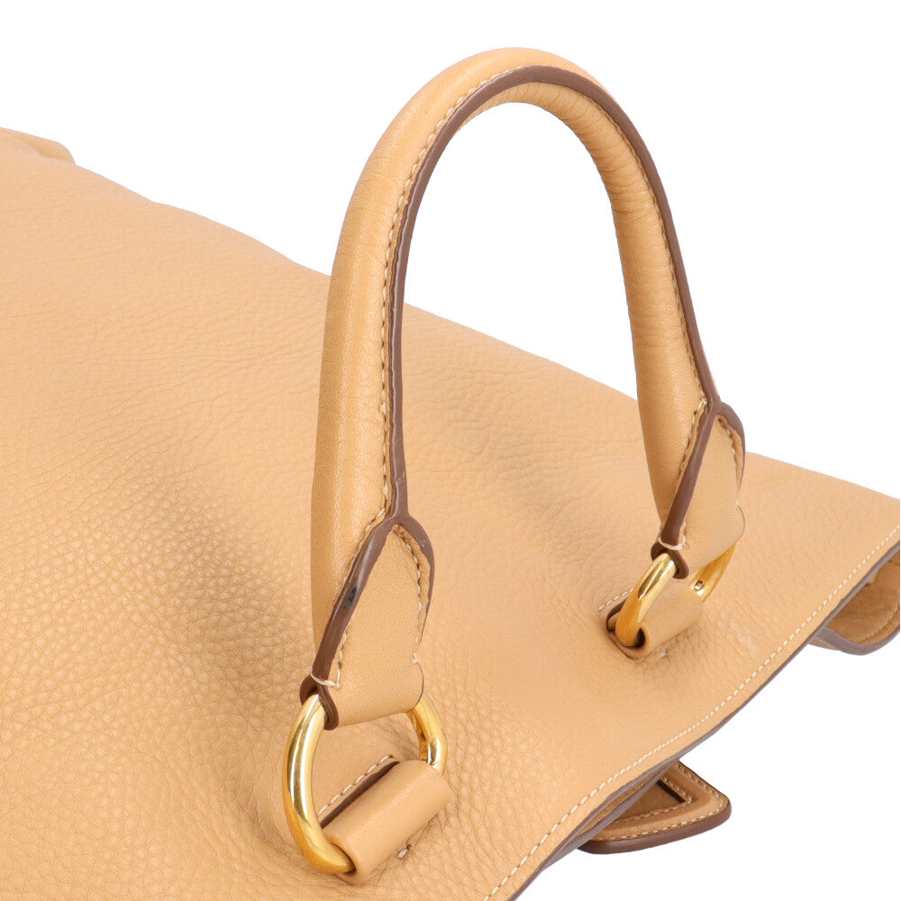 PRADA プラダ ショルダーバッグ レザー ベージュ レディース 中古  