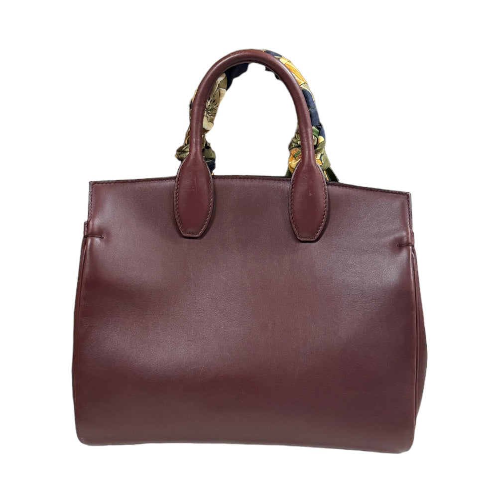 Salvatore Ferragamo Studio Bag Shoulder Bag Leather Bordeaux