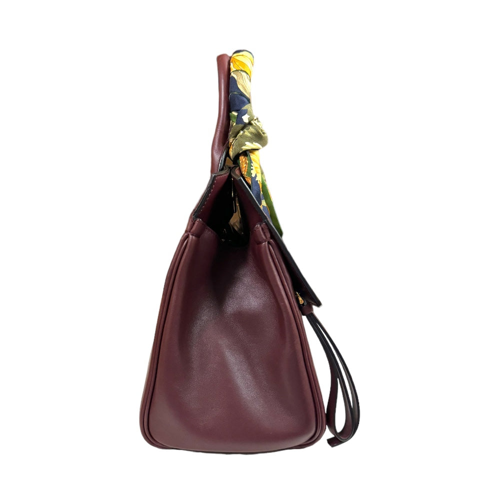 Salvatore Ferragamo Studio Bag Shoulder Bag Leather Bordeaux
