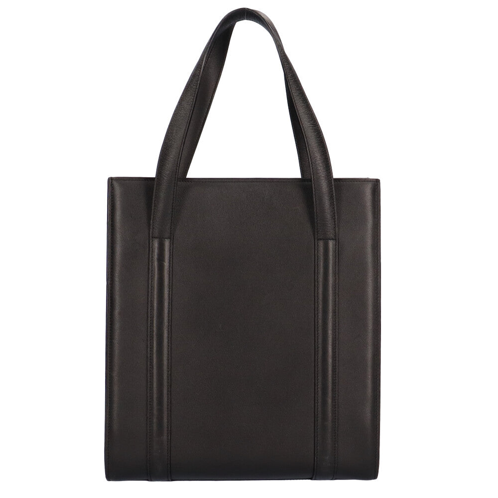 カルティエ CARTIER カボション トートバッグ レザー ブラック