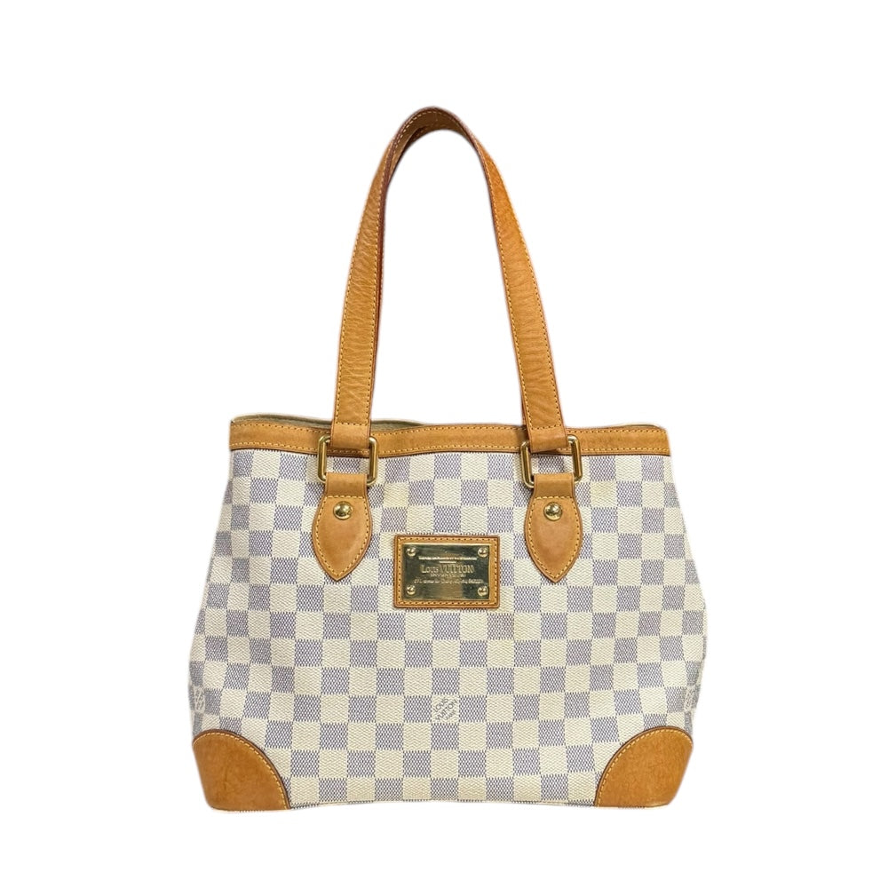 LOUIS VUITTON ルイヴィトン ハムステッドPM ダミエアズール ショルダーバッグ ダミエアズールキャンバス ホワイト レディース 中古