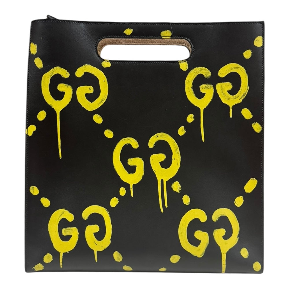 GUCCI Ghost Shoulder Bag Leather Black Unisex Used – 【公式 