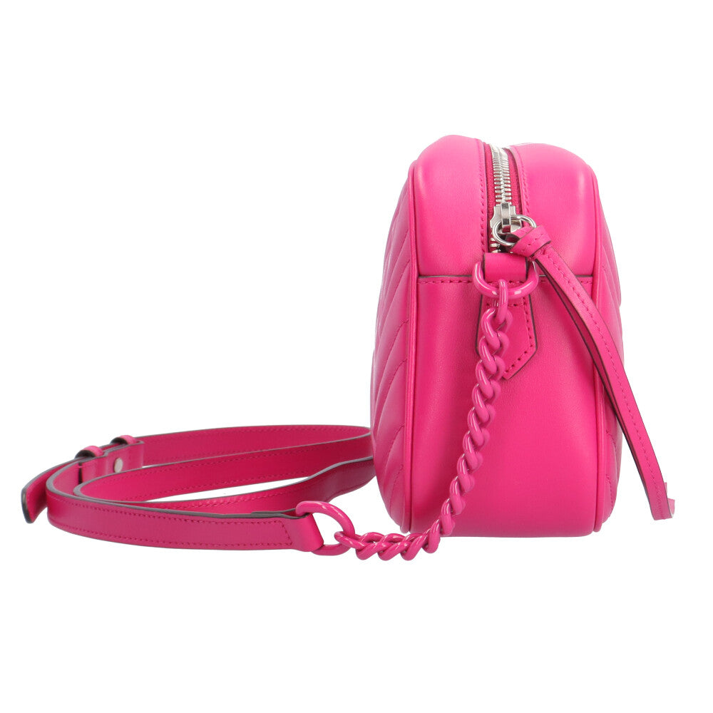 GUCCI Gucci GG Marmont Shoulder Bag Leather Pink Ladies Used