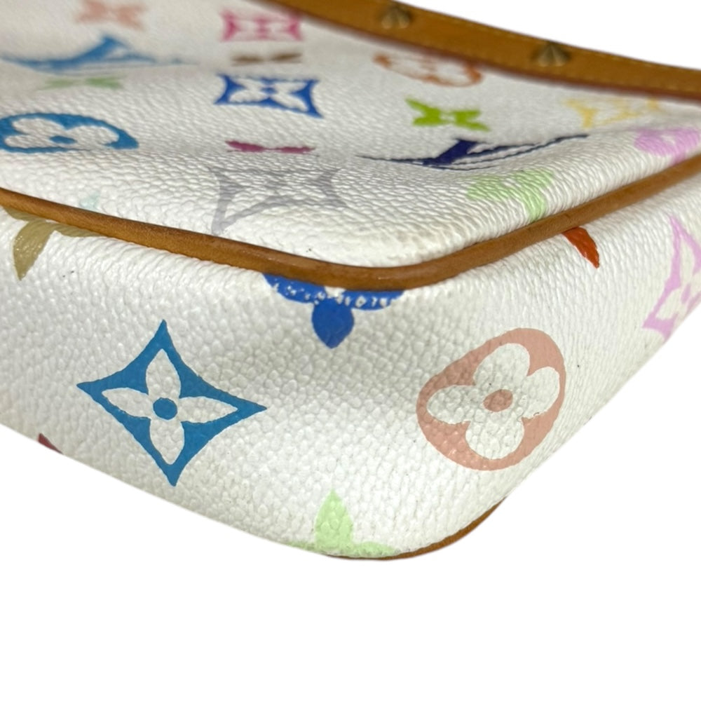 Hand Bag White Louis Vuitton Bag With Colored Letters Louis