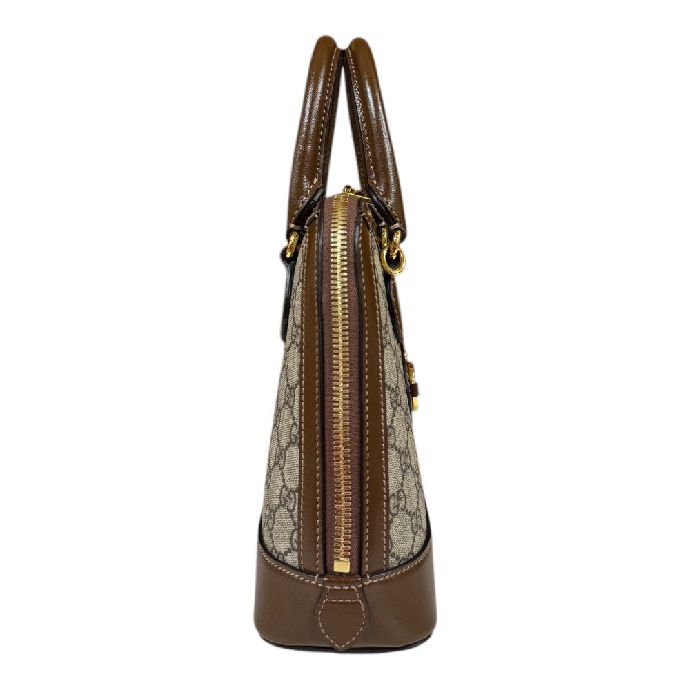 GUCCI グッチ/GGスプリームホースビットショルダー/ブラウン/645454/525***/SAランク/69【中古】 GUCCI - グッチ GUCCI ショルダーバッグ スモール ホースビット1955