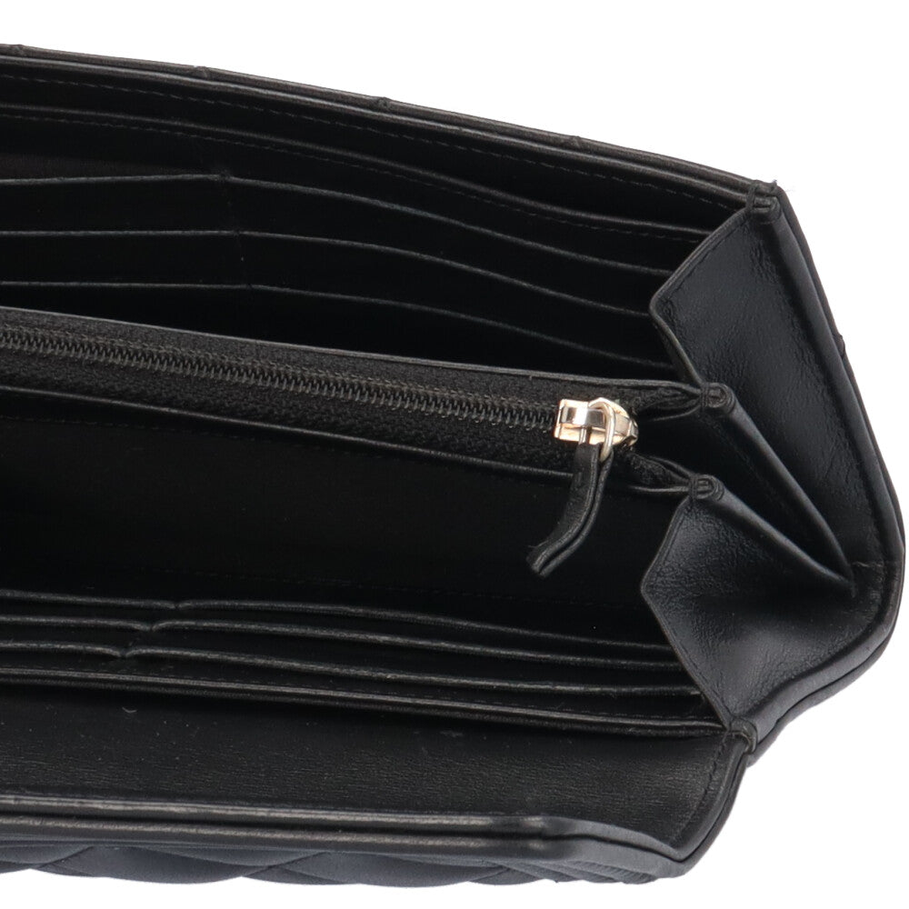 CHANEL シャネル ボーイシャネル 長財布 ラムスキン レディース 中古