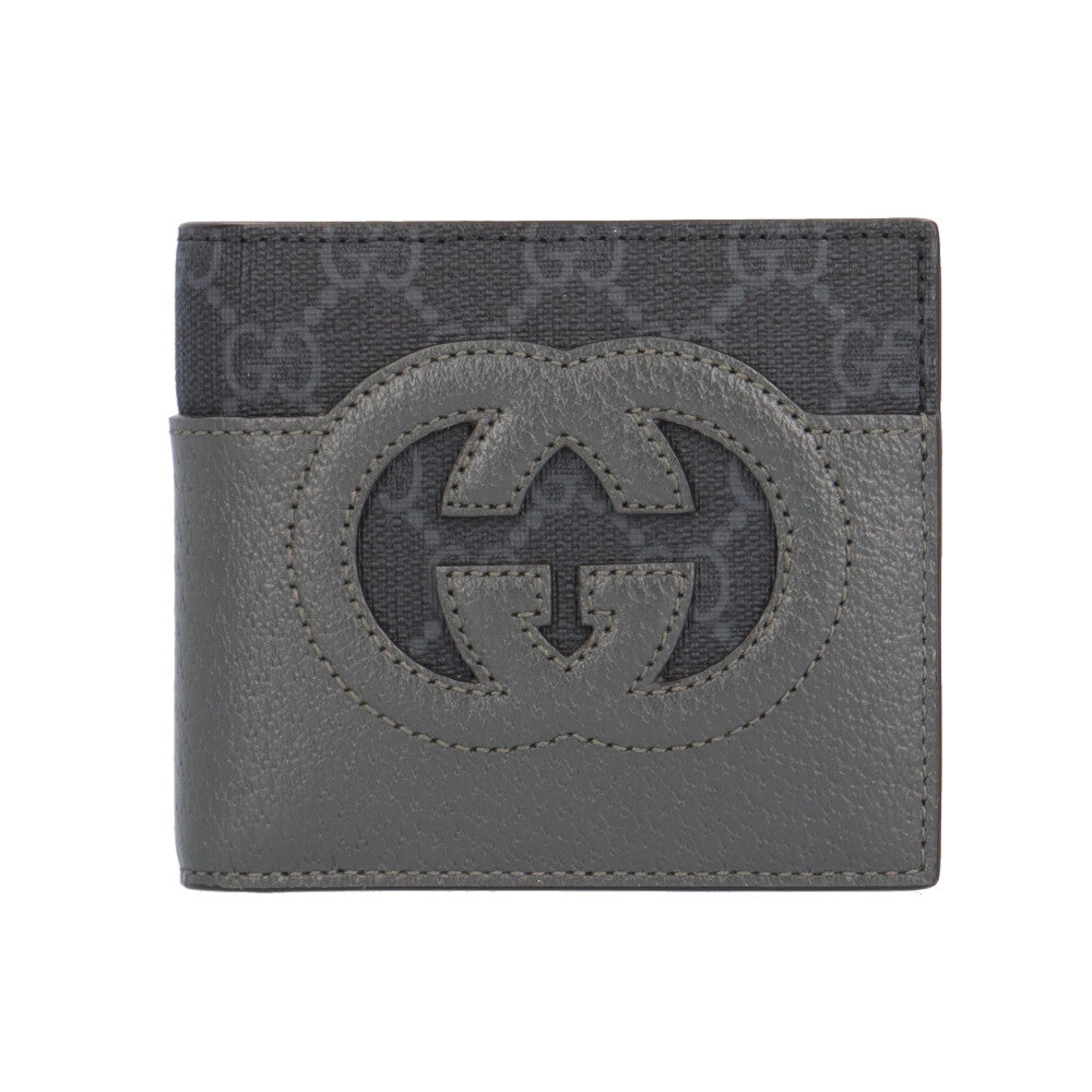 GUCCI グッチ ニューバスケット インターロッキングG 二つ折り財布 GG