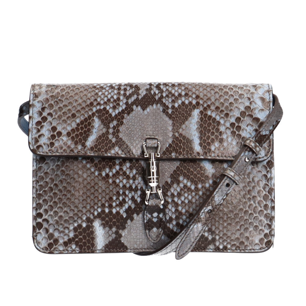 グッチ GUCCI ニュージャッキー ショルダーバッグ レザー パイソン 