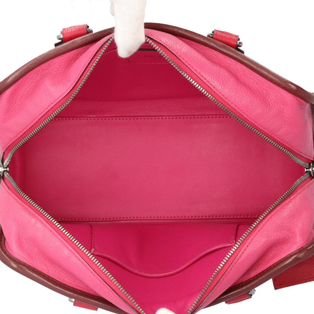 ロエベアマソナ 28 レッド レディース レザー ハンドバッグ LOEWE 中古