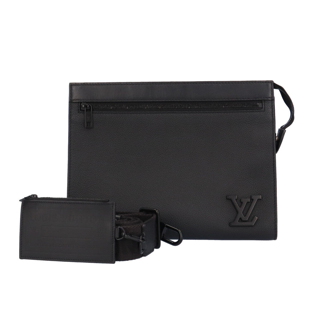 LOUIS VUITTON ルイヴィトン メッセンジャー・ヴォワヤージュ アエログラム ショルダーバッグ レザー ブラック メンズ 中古 –  【公式】リサイクルキング オンラインショップ