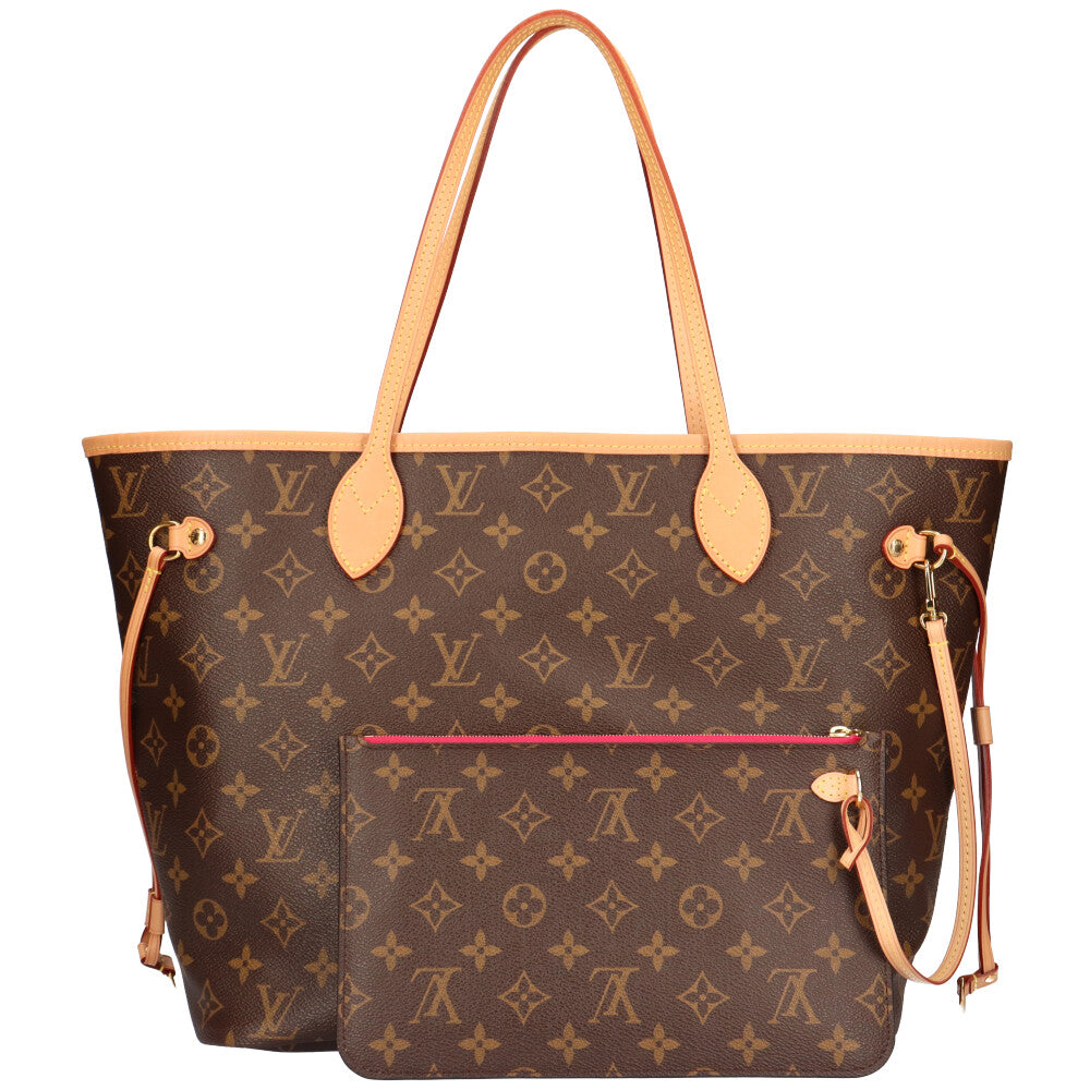 Louis Vuitton Neverfull MM Monogram Tote Bag Monogram Canvas Brown