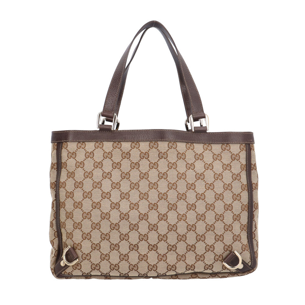 GUCCI グッチ アビー トートバッグ GGキャンバス ベージュ レディース