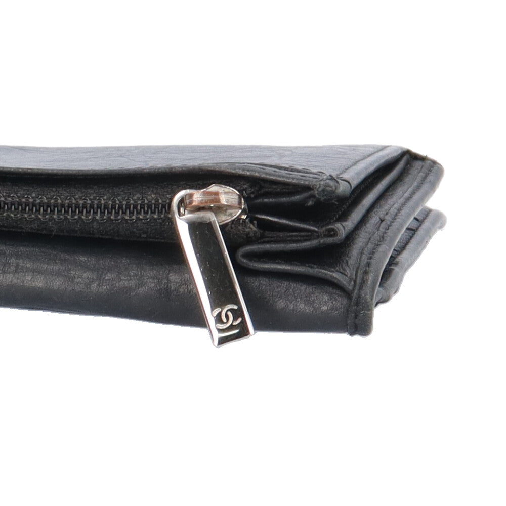 CHANEL シャネル ココマーク カンボン 長財布 レザー レディース 中古 