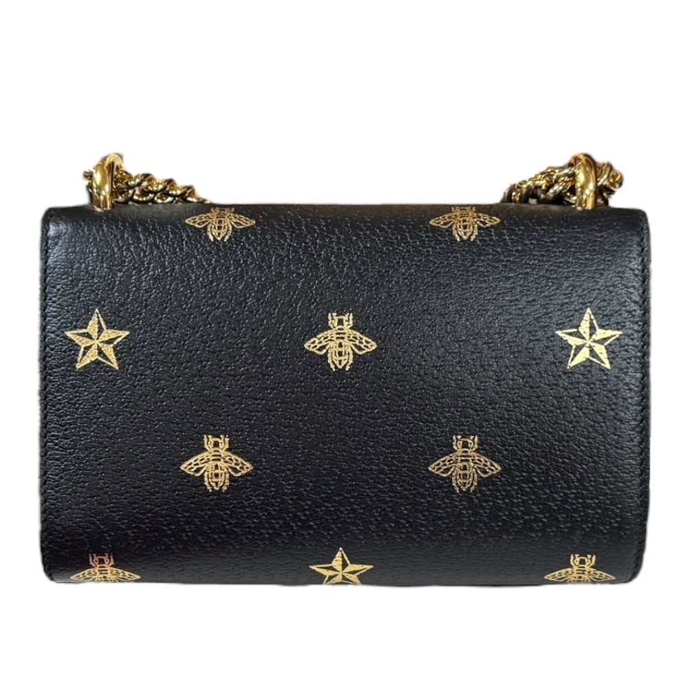 GUCCI グッチ ビースター ショルダーバッグ レザー ブラック