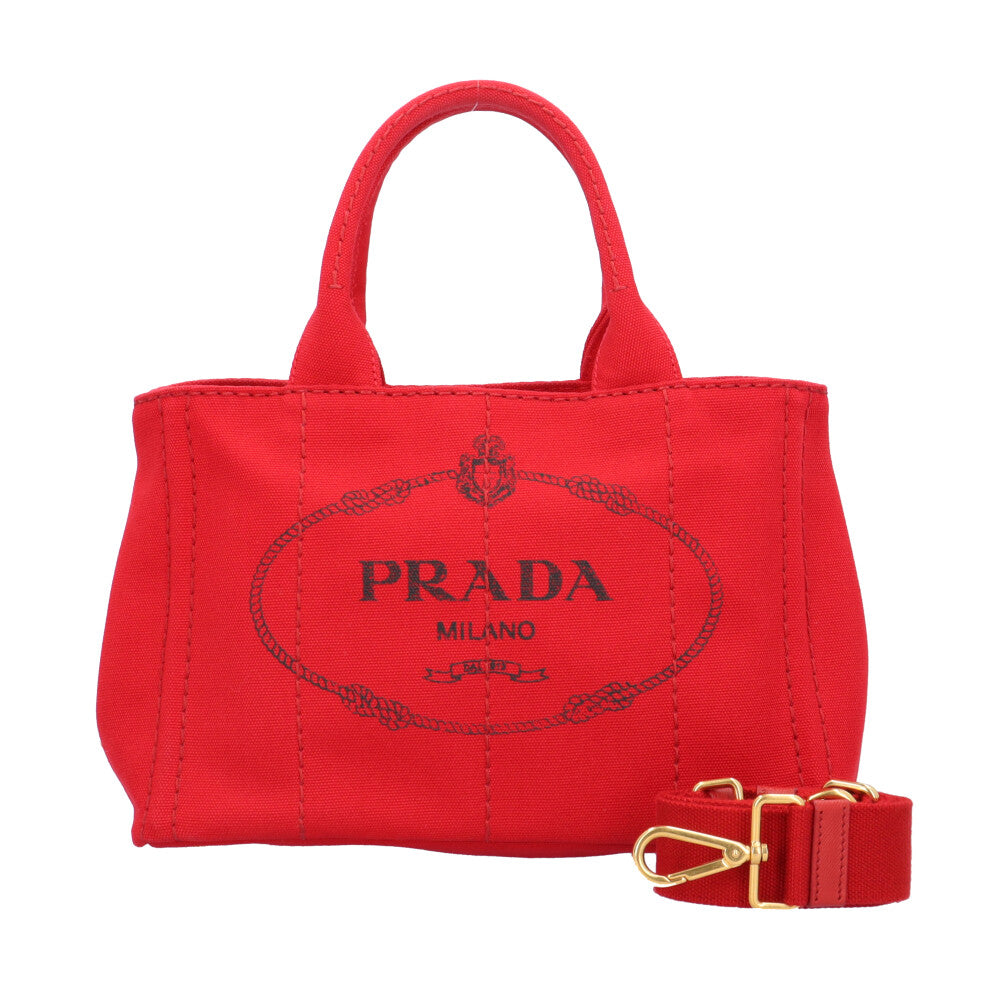 PRADA プラダ カナパトートSS ショルダーバッグ キャンバス レッド レディース 中古 – 【公式】リサイクルキング オンラインショップ