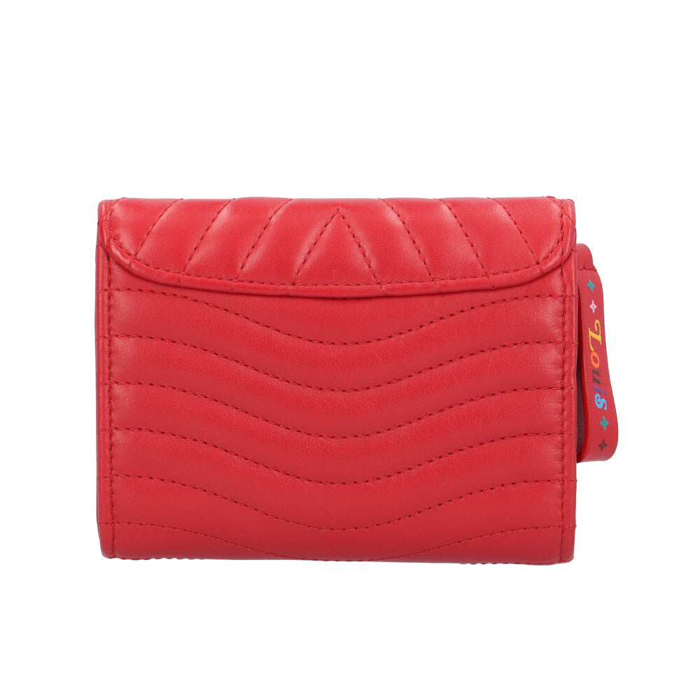 ルイヴィトン　コンパクトウォレット 赤 レッド ミニ財布 ケース LOUIS VUITTON ルイヴィトン コンパクトウォレット ニューウェーブ 三