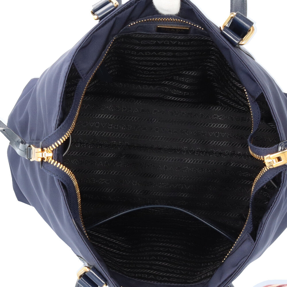 PRADA プラダ トートバッグ ナイロン ネイビー レディース 中古