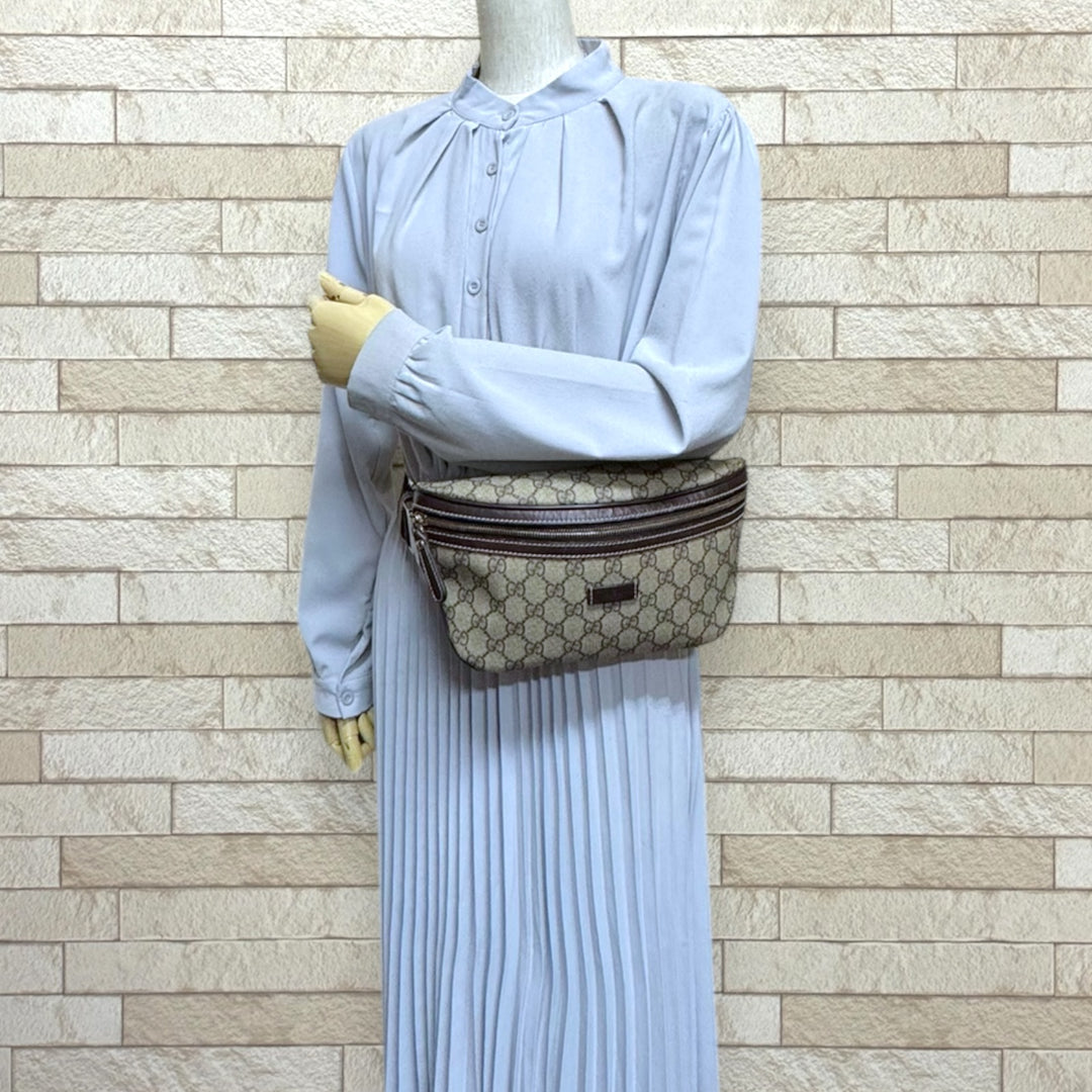 GUCCI グッチ GGスプリーム ウエストバッグ GGスプリームキャンバス