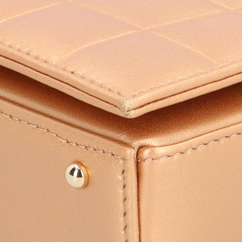 CHANEL シャネル チョコバー ショルダーバッグ レザー ゴールド  